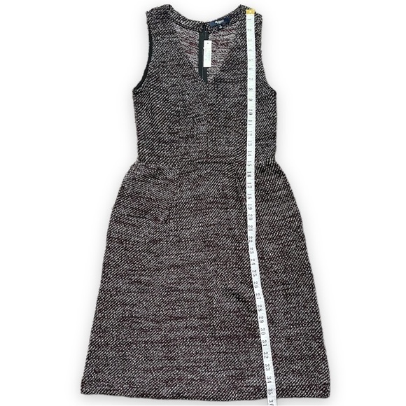 NWT Madewell Maroon Terrace Tweed Fit and Flare Sleeveless Dress sz S - Picture 10 of 14